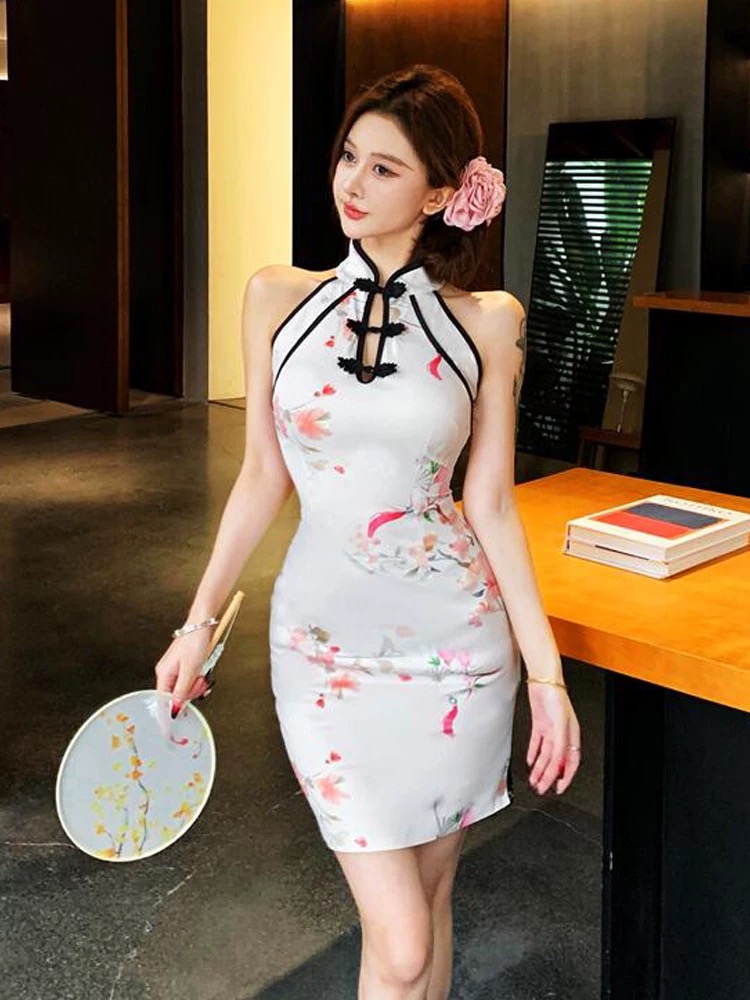 Statuesque body qipao dress Q205 images